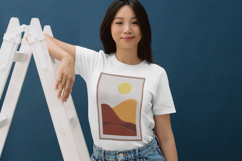 Modern Sunset Mountain Embroidery Design Product Image 3