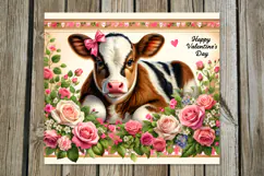 Valentine farmhause | 4 skinny tumbler sublimation designs Product Image 3
