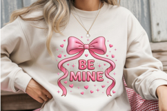 oquette Valentine Sublimation PNG - Be Mine Puffy 3D Text Product Image 3