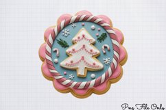 Cute Pink Christmas Watercolor Clipart PNG Product Image 4