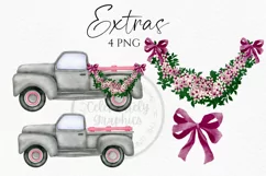 Pink Burgundy Flowers Gnomes | Gnome Clipart PNG Product Image 3