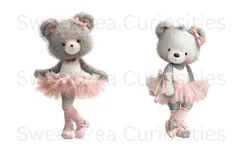 Bear, Teddy Bear, Shabby Chic, Ephemera, PNG, Clipart Product Image 3