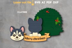 Husky Christmas Ornament SVG laser cut file for Glowforge Product Image 3