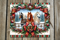 Country Christmas | 4 horse Sublimation Tumbler designs Product Image 3