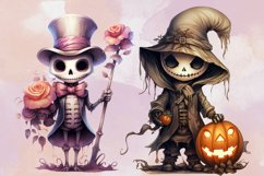 Cute Skeleton Clipart Sublimation Bundle, Cute Skeleton Product Image 4