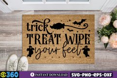 Trick treat wipe your feet SVG, Halloween Doormat Svg Product Image 3