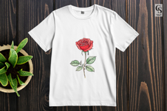 Red Rose Botanical Clipart Sublimation PNG Product Image 2