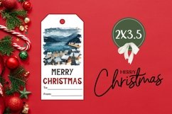 Cozy Christmas Gift Tags, Cute Christmas Village Gift Tag Product Image 3