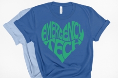 Emergency Tech in the shape of a Heart SVG Cut File Product Image 3