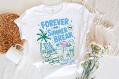 Forever On Summer Break PNG, Preppy Summer Sublimation Product Image 3