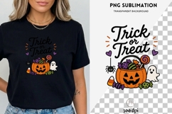 Trick or Treat PNG | Cute Halloween Pumpkin Candy Bucket Product Image 3