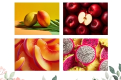 Mango Cutting Board, Peach Cutting Board, Apples PNG Product Image 3