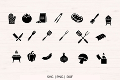 Barbecue SVG Bundle | 38 BBQ &amp; Grill Icons PNG DXF Product Image 3