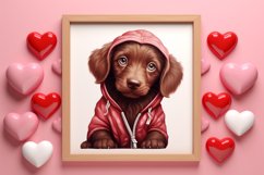 Cute Valentine Dog Clipart, Valentines Day Dog Clipart Product Image 3