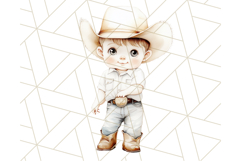 Cowboy Clipart PNG, Kid Western Country Graphic Product Image 3