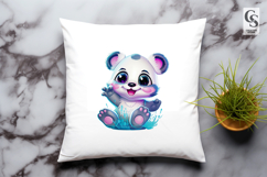 Cute Baby Panda Clipart Sublimation PNG Product Image 3
