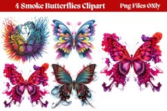 Smoke Butterflies Clipart PNG Product Image 1