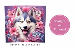 Husky Tumbler Wrap, Husky Sublimation Tumbler Template Product Image 3