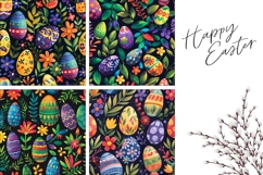 Easter Pillow Case Template, Cartoon Easter Eggs Sublimation Product Image 3