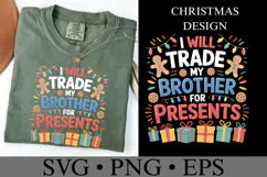 I will trade my Brother for presents Svg | Shirt Svg Product Image 3