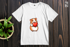 Cute Hamster Holding Heart Clipart Sublimation PNG Product Image 2