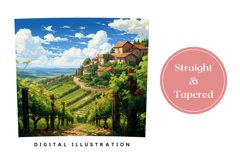 Vineyard Tumbler Wrap Design, Summer Tumbler Sublimation Product Image 3