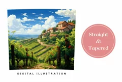 Vineyard Tumbler Wrap Design, Summer Tumbler Sublimation Product Image 3