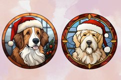 Stained Glass Christmas Dog Ornaments Bundle, Stained Glass Product Image 4