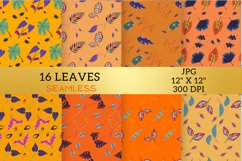 Orange Leaf Digital Papers Patterns, Leaves, Leafy, Seamless Product Image 3