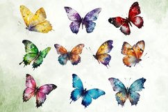 Watercolor butterfly clipart, Painted butterflies clipart Product Image 6