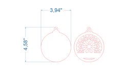 Christmas Ornament SVG laser cut file for Glowforge Product Image 4