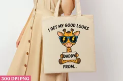 I Get My Good Looks from Daddy PNG, Cute Animal Sublimation Product Image 3
