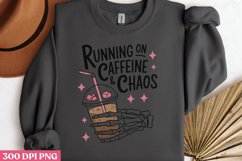 Running on caffeine &amp; chaos PNG, Iced Coffee Sublimation PN Product Image 3