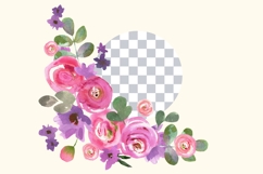 Watercolor Floral Corners PNG Design Product Image 3