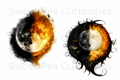 Moon, Sun, Stars, Fantasy, Ephemera, PNG, Clipart Product Image 3