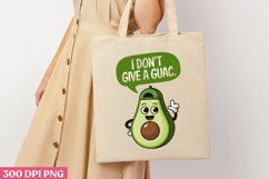 I Don’t Give a Guac PNG, Avocado in Tra Product Image 3