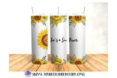 She&#039;s a Sunflower 20 OZ Tumbler Sublimation Design PNG Product Image 1