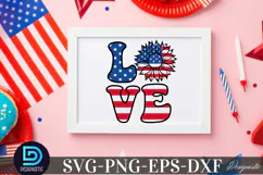 Home of the free because of tyhe SVG, 4th July Sunflower SVG Product Image 3