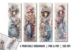 Vintage Beautiful Woman Christmas Bookmark Design Product Image 1