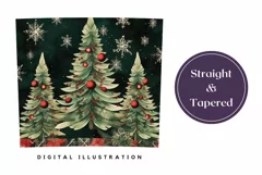 Christmas Tumbler Wrap, Christmas Tree Tumbler Template Product Image 3