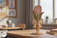 Flowers Pen Holder Laser Cut Bundle | Glowforge | SVG Product Image 3