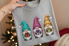 Gnome With Gift Clipart Festive Holiday Digital PNG Product Image 3