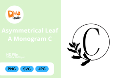 Asymmetrical Leaf Monogram Product Image 1