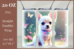 Tumbler Sublimation Design Cute Dog / PNG/ 3D Tumbler Wrap Product Image 1