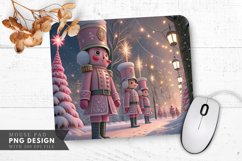 Pink Nutcracker Soldiers in a Winter Wonderland Mouse Pad Product Image 1