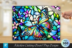 Brightly Colored Butterfly Cutting Board Sublimation Design Product Image 1
