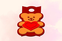 Bear with a Heart, 40 OZ Tumbler, STL File for 3D Printing Product Image 3