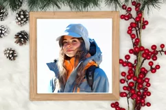 Winter Hiking Clipart Sublimation, Christmas PNG Product Image 3