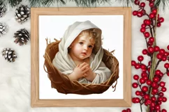 Christmas Baby Jesus Watercolor Clipart, Christmas Baby Jesu Product Image 3