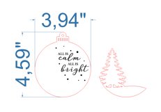 Christmas Ornament SVG laser cut file for Glowforge Product Image 4